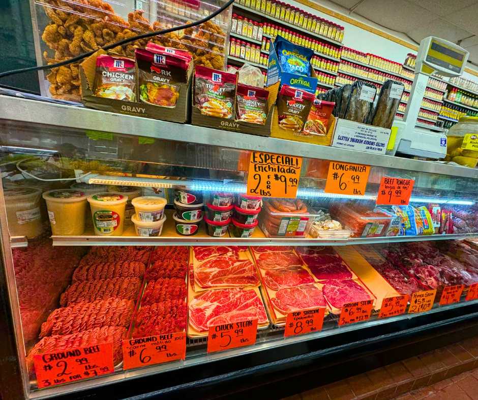Fresh fruit aisle in supermarket'